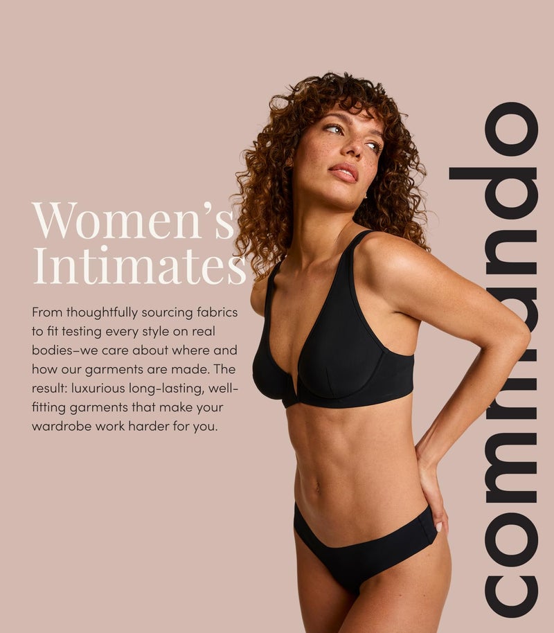 commando Classic Thong | Invisible Everyday Thong | No-Show Underwear Loved by Celebrities & Stylists | Raw-Cut Microfiber | Beige, Small-Medium - Image 5